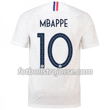 Frankrike Matchtröjor Mbappe 10 Borta Fotbollströja VM 2018
